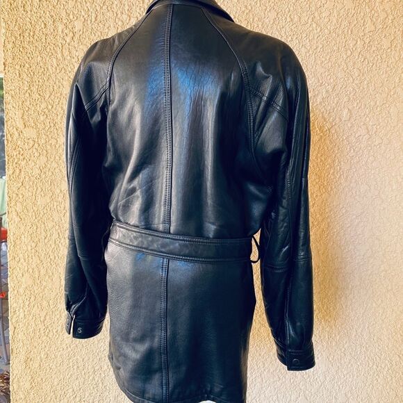 Vintage Andrew Marc Black Leather Jacket Small - Picture 11 of 15